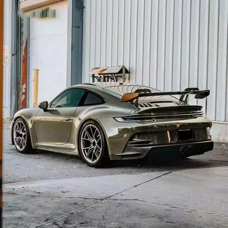 High Quality Gt-3 Style Carbon Fiber And Fiberglass Front Bumper Rear Spoiler Body Kit For  911 992 Bodykit Engine Hood